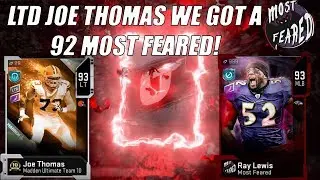 LTD JOE THOMAS! MOST FEARED IS HERE! MADDEN 20 Ultimate Team!