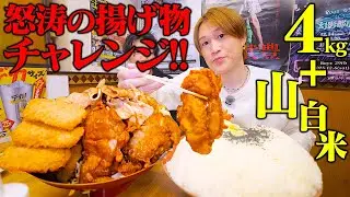 【大食い】デカ盛り店にアポなし凸したら…とんでもないデカ盛り揚げ物定食が出てきました…。【ぞうさんパクパク】【フライヤーフライヤー】
