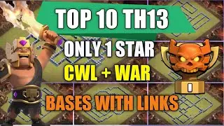 NEW BEST TOP 10 TH13 WAR BASE WITH LINKS | TH13 ANTI 2 STAR WAR + CWL BASE 2020 | CLASH OF CLANS |