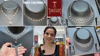 Tanishq latest light weight diamond necklace sets starts @1,50,000 rs with price in detail
