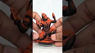 MurtiHome Ram Rasik Hanuman Murti 8 cm Height, Orange Black, Car Dashboard #idol of #Lord #Hanuman