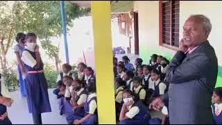 Demonstration of Super Brain Yoga - Workshop at Zilla Parishad High School, Maggidi, Nizamabad Dist.