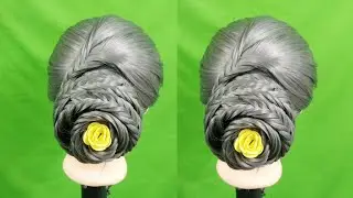 Hair Style Girl Juda For Long Hair |Juda Hairstyle For Lahanga |Hairstyle For Saree |#wedding.