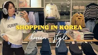 Shopping in Korea. h&m haul. Winter outfit