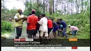 Weather Events - Cyclone hits for 4th time in a month (Madagascar) - BBC - 24th February 2022