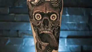 Tattoo Video - Skull & Snake