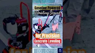Gasoline-Powered Vibrating Screed for Precision Concrete Leveling on Road Slabs