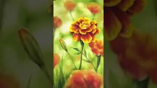 The Flower of October ~ Marigold ~ Watercolor beauty!!!
