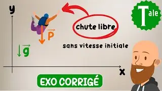 Equation horaire d'un objet en chute libre verticale sans vitesse initiale - exercice corrig&eacute;