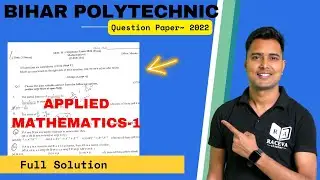 Applied Mathematics-1 Question Paper for Bihar Polytechnic Diploma 1st Semester in English 2023