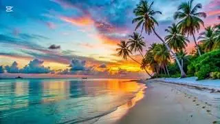 Tropical Bossa Nova Jazz  - Music At An Outdoor Beach Bar Ambience And Smooth Sound Of Ocean Waves