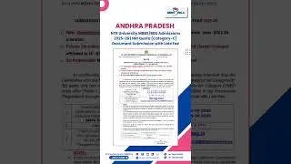 Andhra Pradesh MBBS/BDS Admissions 2025-26 | NTR University | NRI Quota (Category-C) Updates