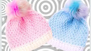 Easy crochet hat for girls, boys, children 4-6 years + more sizes ALPINE CROCHET STITCH PATTERN