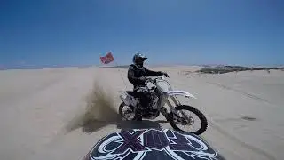 YZ450F can fly at the Pismo Beach Oceano Dunes. No sand paddle!