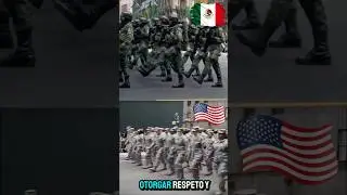 Diferencia marcha militar Mexico vs USA #shorts  #military