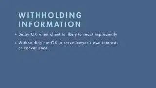 Legal Ethics tutorial: Communication between Attorney and Client | quimbee.com