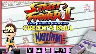 Credits Roll from Street Fighter 2 on Mario Paint