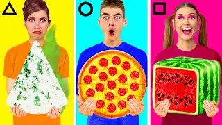幾何学的形状の食品チャレンジ MeMeMe Challenge