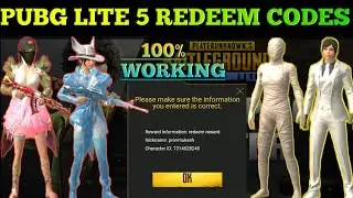 PUBG LITE 5 REDEEM CODE || PUBG LITE REDEEM CODE TODAY || PUBG LITE TODAY REDEEM CODE || 😍😉😉