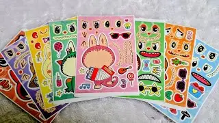 ASMR | Most satisfying with Decorate Labubu sticker dressup #toys #satisfying #paperdiy #paperplay 