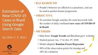 Poster: Estimation of New COVID-19 Cases in Brazil Using Google Search Data by Lilian C. K. Biasi