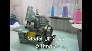 JL-303 3 THREAD ABUTTED SEAM SEWING MACHINE/ OVERLOCK SEWING MACHINE TAIWAN JUNLUN MANUFACTURER