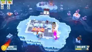 [Overcooked! AYCE] OC1 Story 3-1 - 2p - Score: 2124 w/ 笨笨
