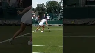 Diane Parry Slicing her way into Final Round of Wimbledon Qualifying #wta #tennis
