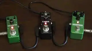 Rowin Trelicopter Test - Kokko Overdrive - Rowin Flanger - US E9 Strat - Peavey BackStage Plus