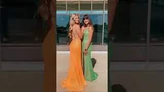 Sequin Tulle Fit & Flare Prom Dress with Beading, Butterfly Back, Plunging V-Neckline and High Slit