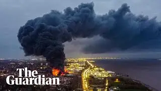 Hessle fire: footage shows huge blaze and explosions on industrial estate near Hull