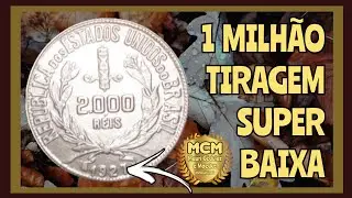 [PRATA] Moeda de 2000 R&eacute;is ano 1927 com a Tiragem de 1 Milh&atilde;o. ESCASSA!