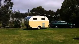 Vintage caravan destroyed!