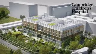 A montage of concept designs for Cambridge Children's Hospital