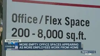 Empty office spaces appearing as more employees work from home