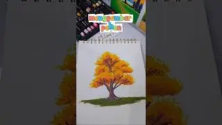 tutorial menggambar pohon #art #lukisdi #drawing #ayomelukis #painting #youtubeshorts