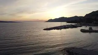 Beautiful sunny evening in Baska Voda, Croati