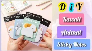 How to make Cute Pet themed Dog Sticky Notes without double sided tape at home | Diy Stationary!