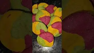 Rainbow Colourful Poori with Beetroot & Spinach flavour #food #recipe #cooking #poori #easyrecipe