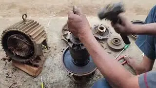 TEXMO 5 HP 2900 RPM MONOBLOCK MOTOR DOUBLE  TO SINGLE WINDING DETAILS. #rewinding #restoration