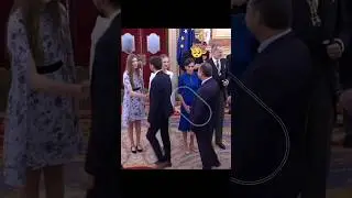 why he didn't shake 🤝 with queen latiza?#leonor#sofia#royal#queenletizia#new.