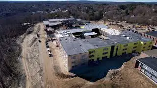 360 Degree View at Edward Little High School in Auburn Maine during construction