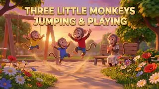 Three Little Monkeys 🐒 | Fun Playground Song for Kids | Nursery Rhymes & Baby Songs