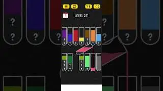 Water sort puzzle level 221 #walkthrough #watersortpuzzlegame #watersortpuzzle