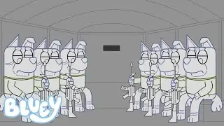 Stripe At Various Checkpoints | Bluey Animatic - Eng. Dub