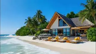 Summer Cabin Jazz Bliss | Tranquil Soft Jazz Melodies in Tropical Paradise  Sea for Work & Relax 🌊