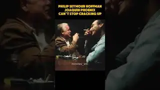 Philip Seymour Hoffman and Joaquin Phoenix can't get thru this scene 🤣 #themaster