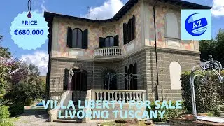 Dreamy 1914 Liberty-Style Villa For Sale in Tuscany 🇮🇹 | Swimming Pool, Historic Charm, Near Livorno