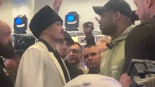 Usyk and Dubois Intense Face Off