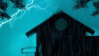 Быстро Победите Бессонницу | Сильный Ливень и Гром по Старой Жестяной Крыше для Глубокого Сна